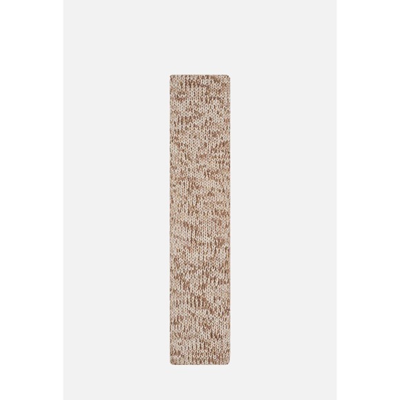 John Elliott Marled Mix Yarn Wool Blend Scarf - Ivory/Brown - Picture 6 of 8